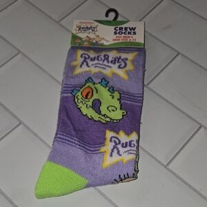 Rugrats Purple and Green Crew Socks